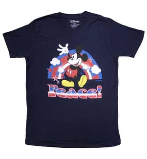 Mickey Mouse - "Peace" T-Shirt für Herren/Damen Unisex