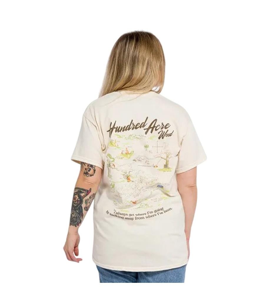 Winnie the Pooh - "Hundred Acre Wood" T-Shirt für Herren/Damen Unisex, Rückseitiger Aufdruck