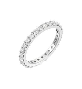 Anello luminoso a cerchio intero - Oro bianco