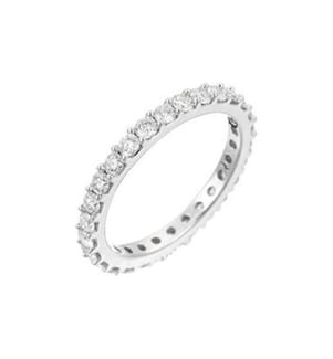 Anello luminoso a cerchio intero - Oro bianco