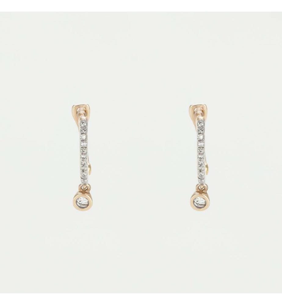 Charms Creole Earrings - Yellow Gold 375/1000