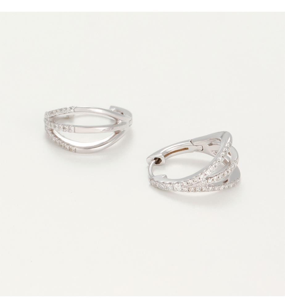 Yui Earrings - White Gold 375/1000