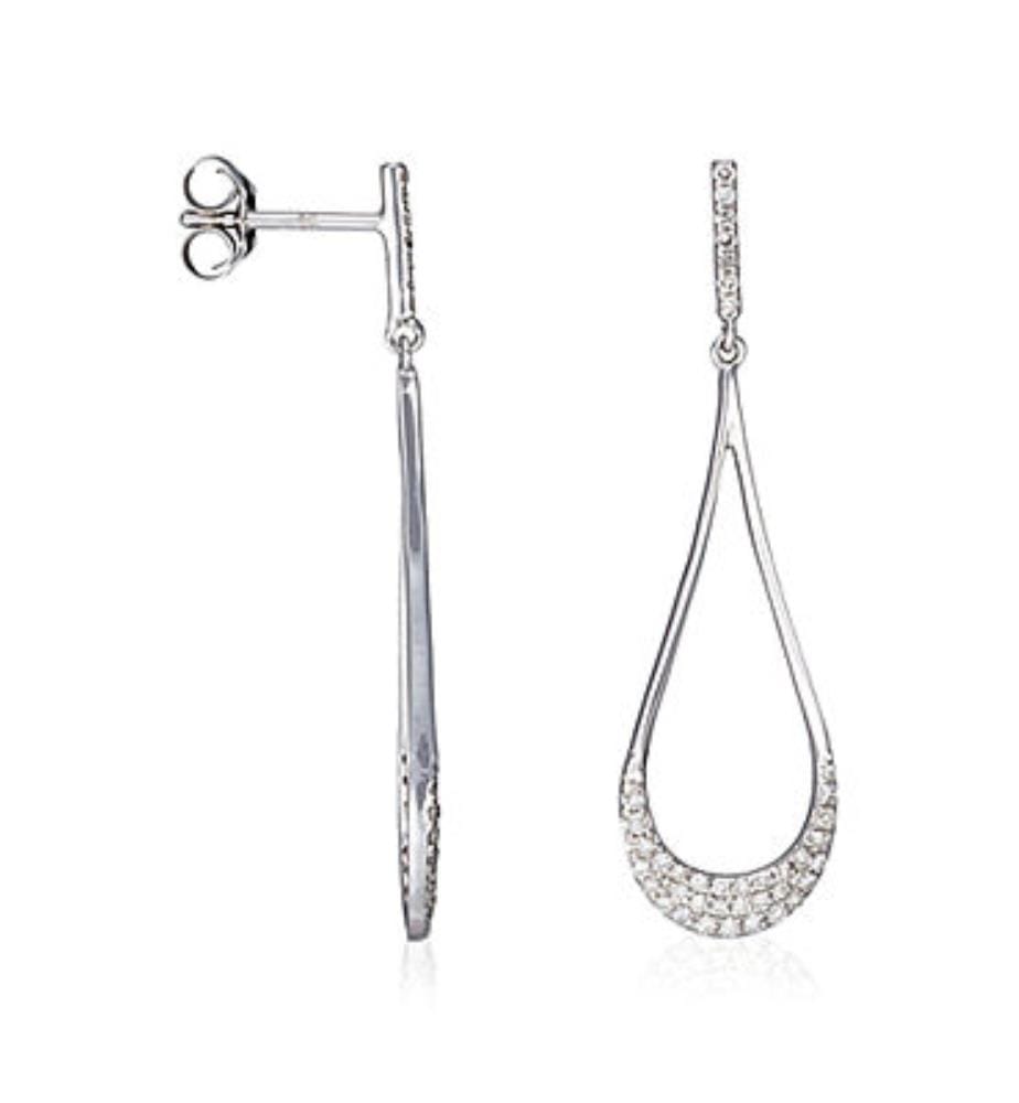 Precious love drops earrings - White gold 375/1000