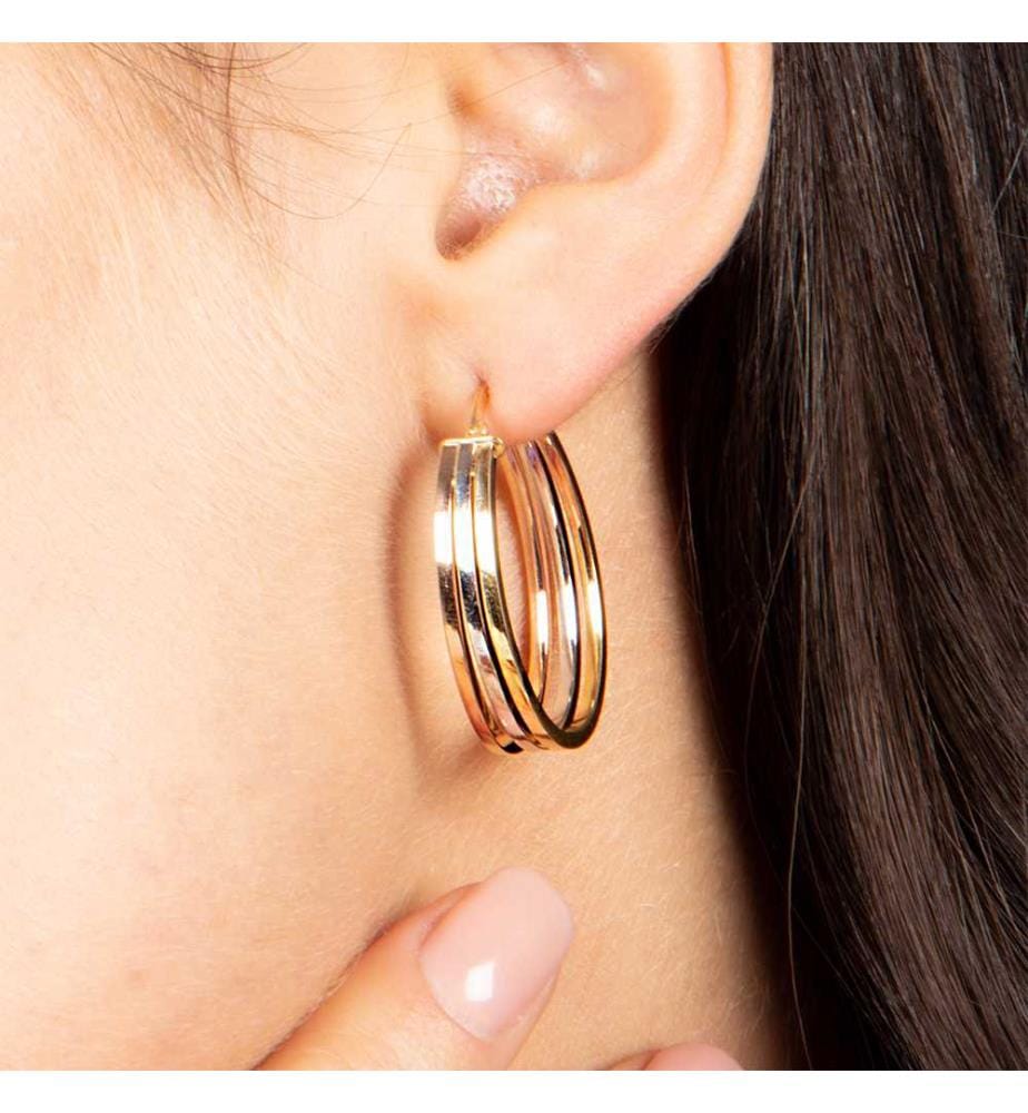 Creoles Orion - Gold and Rose Gold and Silver