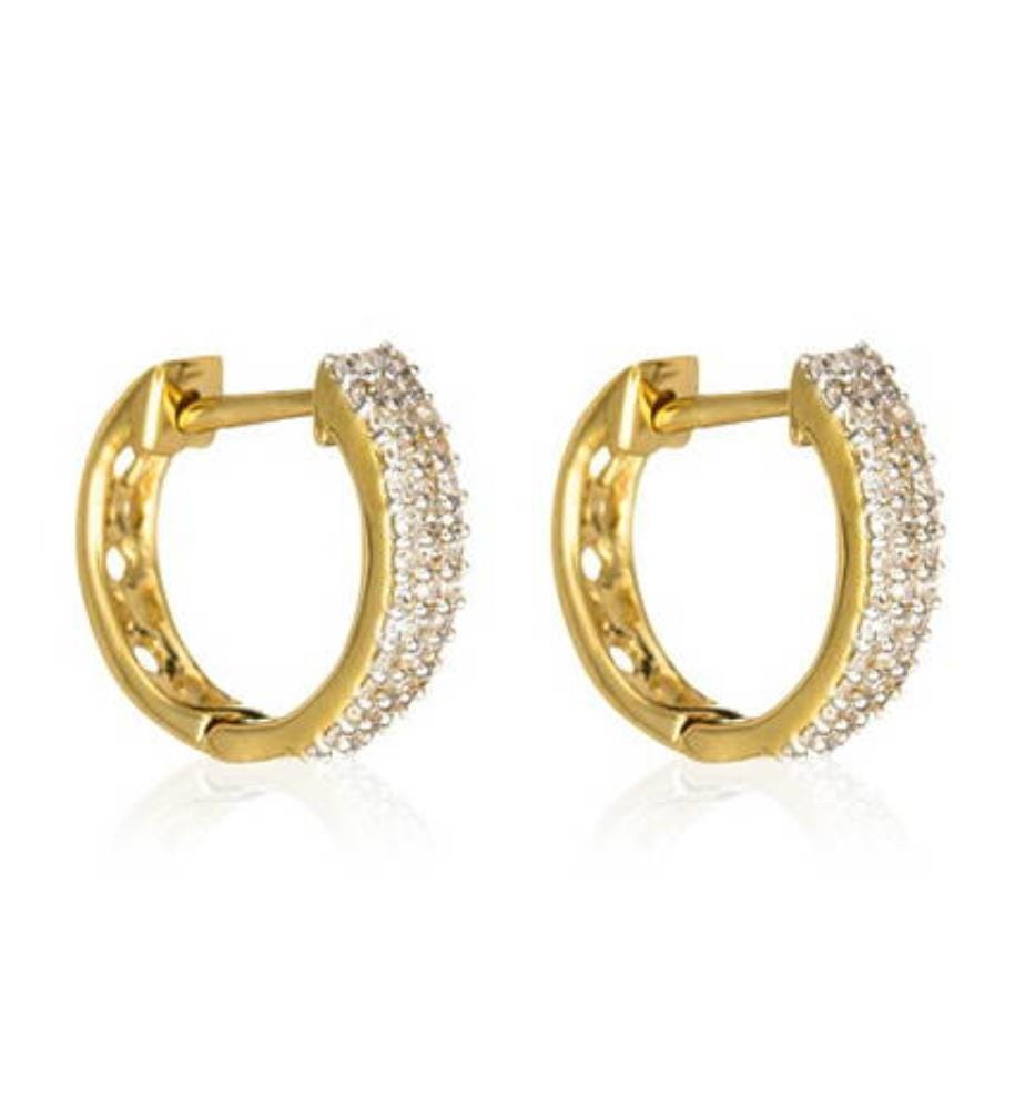 Rangs scintillants earrings - Yellow gold 750/1000