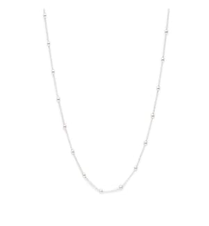 Kette und Kugeln 43cm - Weissgold 375/1000