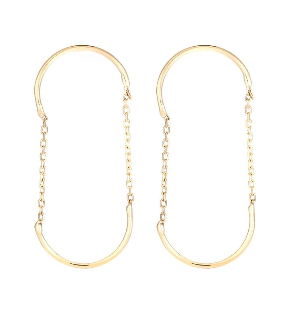 Ohrringe Creole piquée - 16 mm - Gelbgold