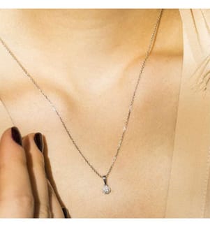Idylle-Anhänger - Weissgold 375/1000