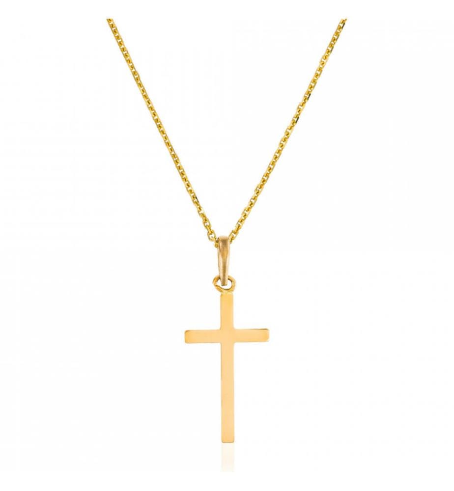 Croix Croyance Anhänger - Gelbgold