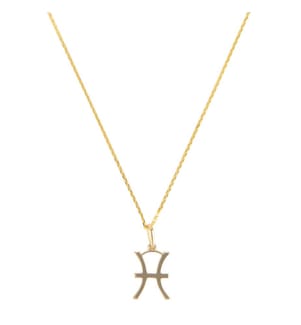 Astrologischer Anhänger Poisson - Gelbgold 375/1000
