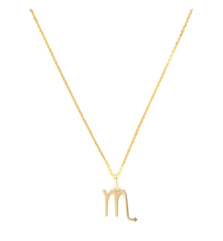 Astrologischer Anhänger Jungfrau - Gelbgold