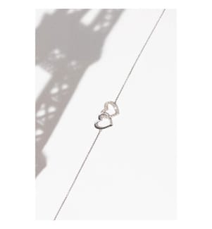 Armband Nie ohne dich - Weissgold 375/1000