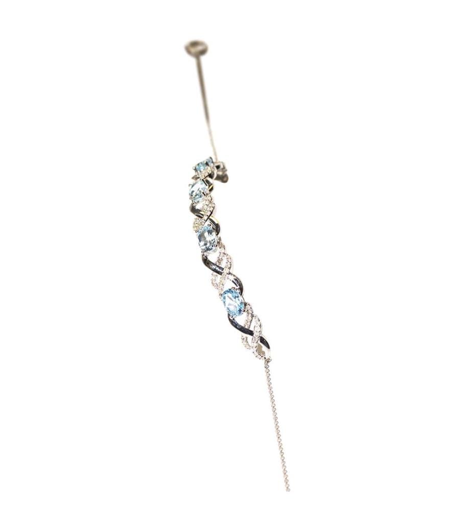 Bracciale Launceston - Argento e Azzurro Chiaro