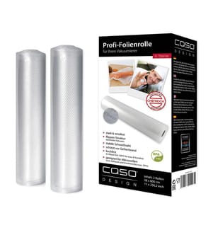 2 Rollen für Vakuumierer 27.5 x 600 cm - Transparent
