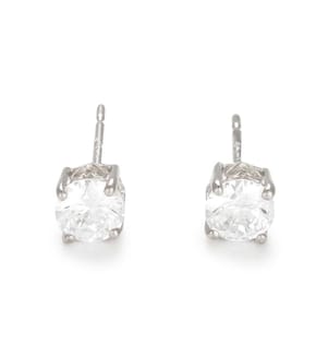 Ohrringe Simply You 4mm - Weissgold 375/1000 und Zirkonium