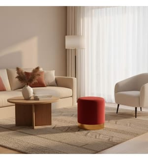 Mou Samt Pouf 36x40 cm
