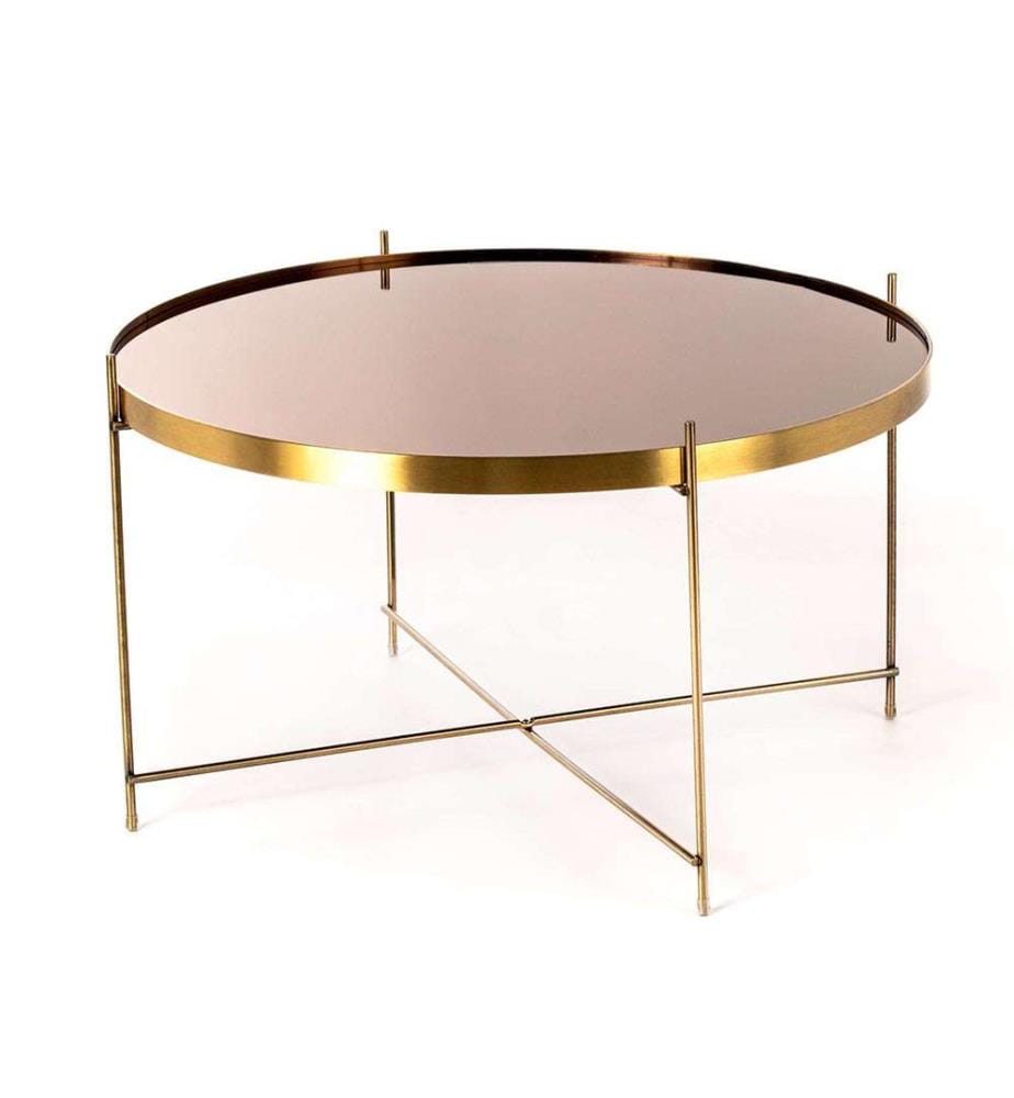 Niedriger Tisch Marissa - 70 x 40 cm - Vergoldet