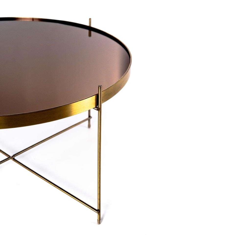Niedriger Tisch Marissa - 70 x 40 cm - Vergoldet