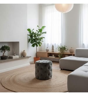 Chester Samt Pouf 48x48 cm