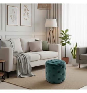 Chester Samt Pouf 48x48 cm