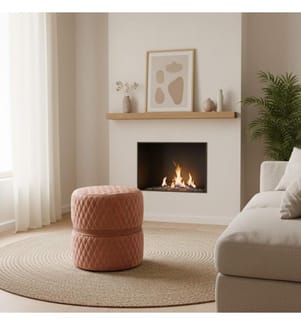 Macaron Samt Pouf 38x38 cm