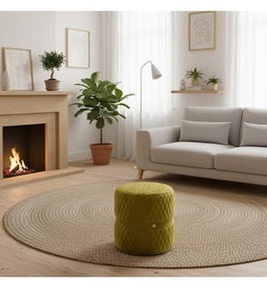Macaron Samt Pouf 38x38 cm