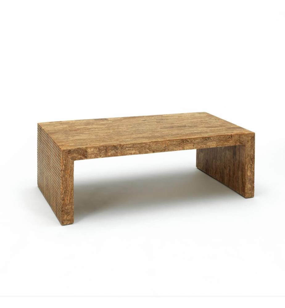 Millerighe Fossil Stein Couchtisch 120x60 cm - Beige