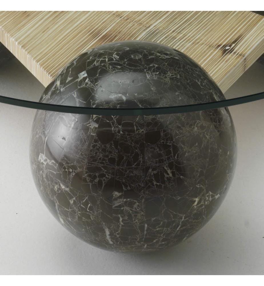 Sphere Fossil Stein Couchtisch 90x90 cm - Multicolor