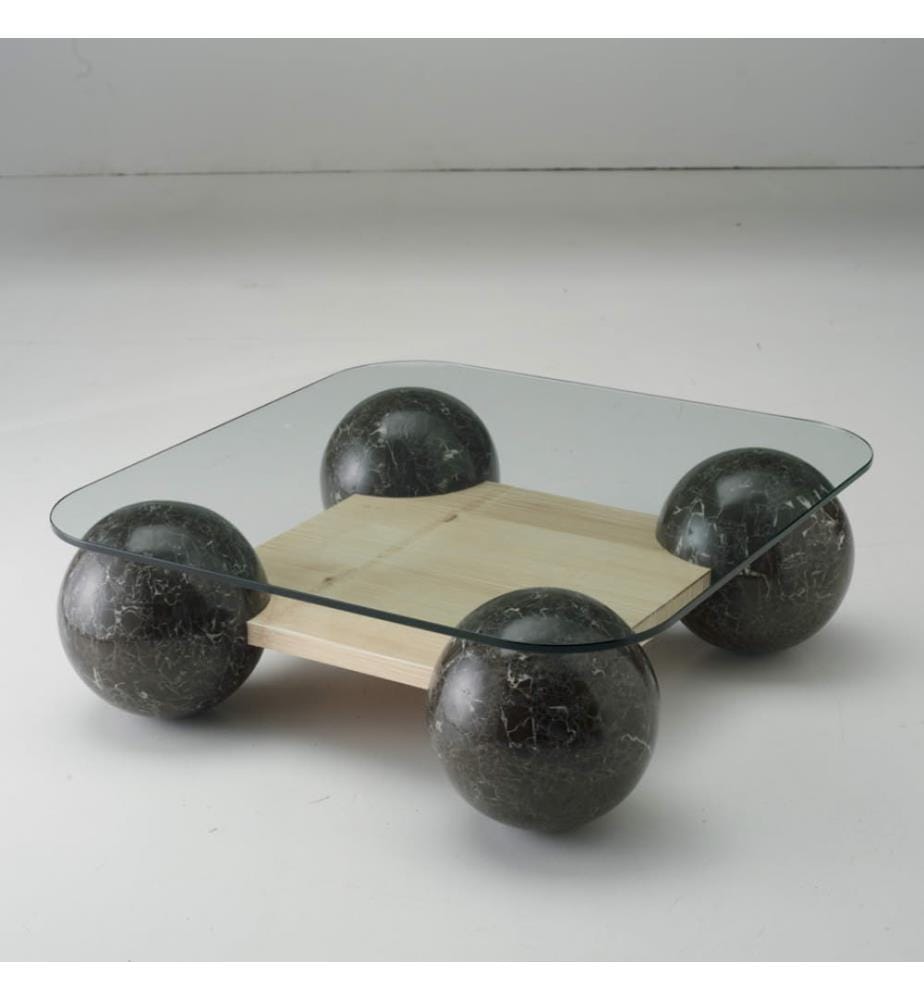 Sphere Fossil Stein Couchtisch 90x90 cm - Multicolor
