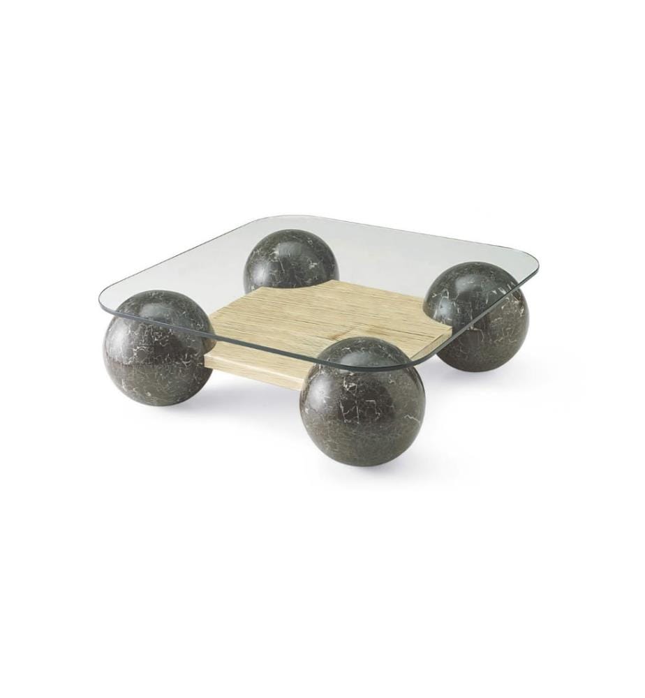 Sphere Fossil Stein Couchtisch 90x90 cm - Multicolor