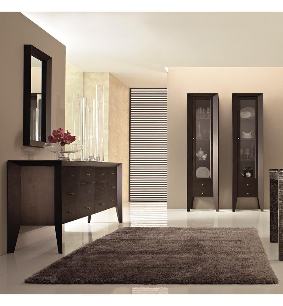 Specchio Holz-Spiegel 45x100x7 cm - Schwarz
