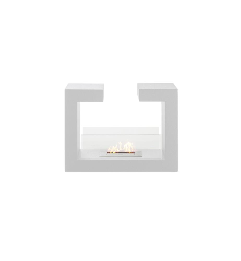 Tete A Tete Bioethanol-Kamin 78x25x58 cm - Weiss und Chrom