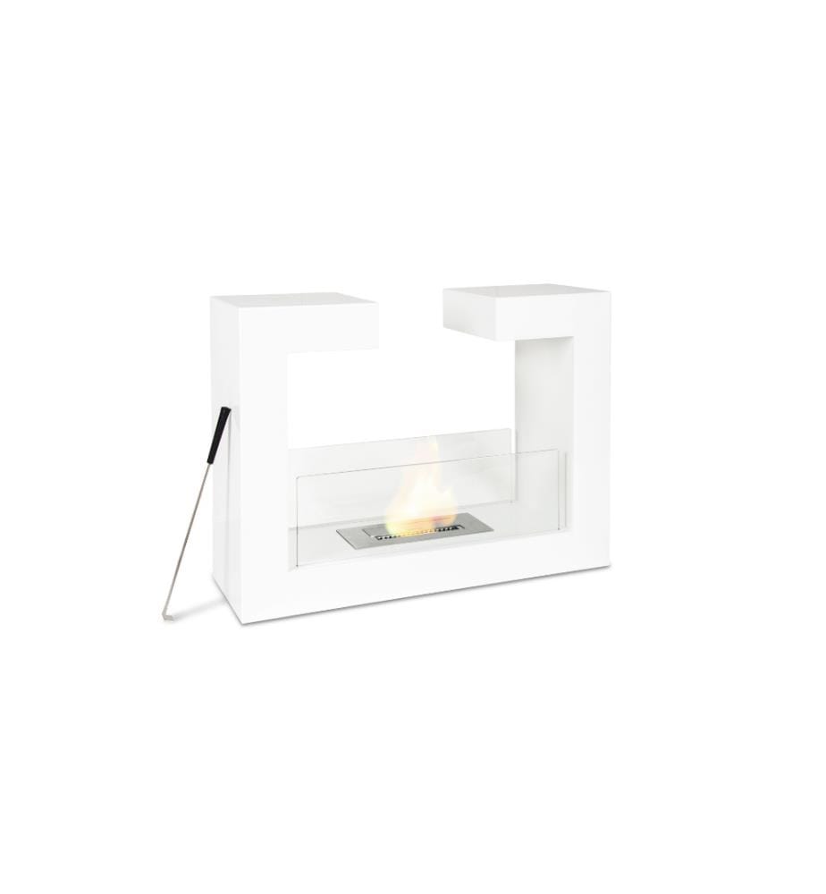 Tete A Tete Bioethanol-Kamin 78x25x58 cm - Weiss und Chrom