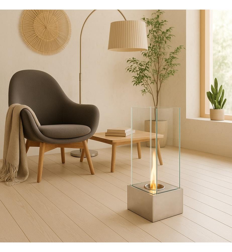 Levels Bioethanol-Kamin 25x25x65 cm - Grau