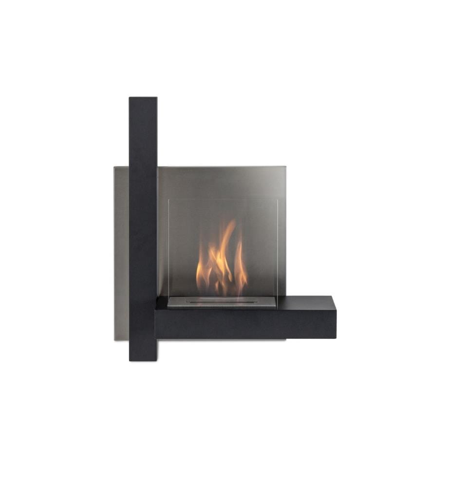 Chassis Bioethanol-Kamin 72x22x63 cm - Schwarz und Chrom