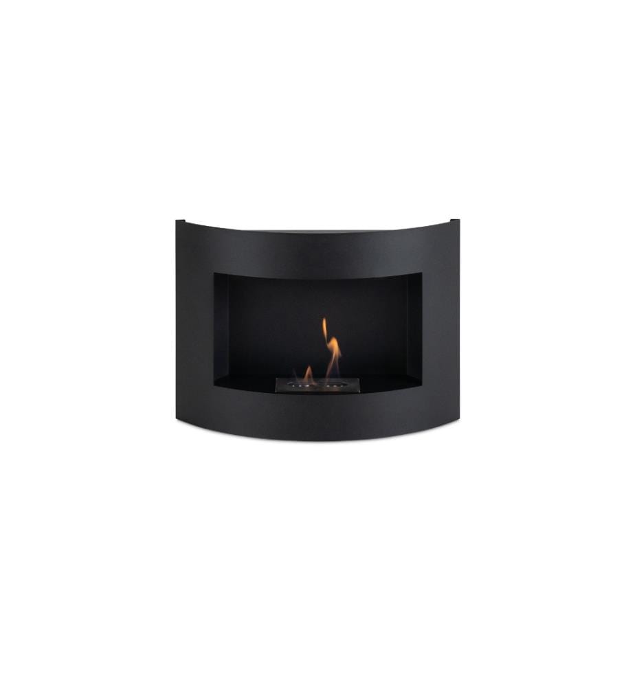 Redonda Bioethanol-Kamin 63x45x16 cm - Schwarz und Chrom