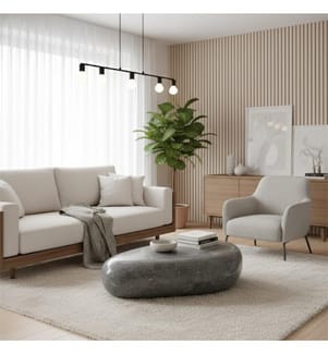 Sasso Fossil Stein Couchtisch 74x123x27 cm