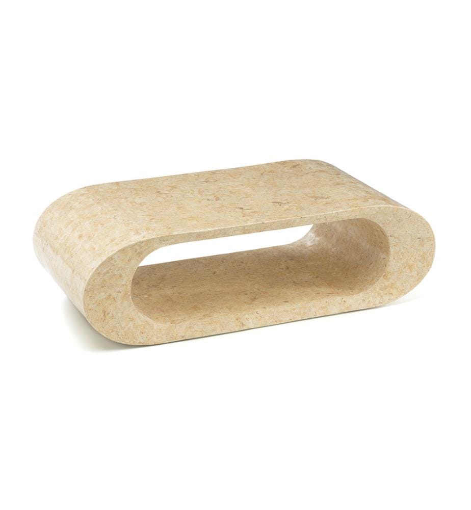 Sandu Fossil Stein Couchtisch 120x62x35 cm