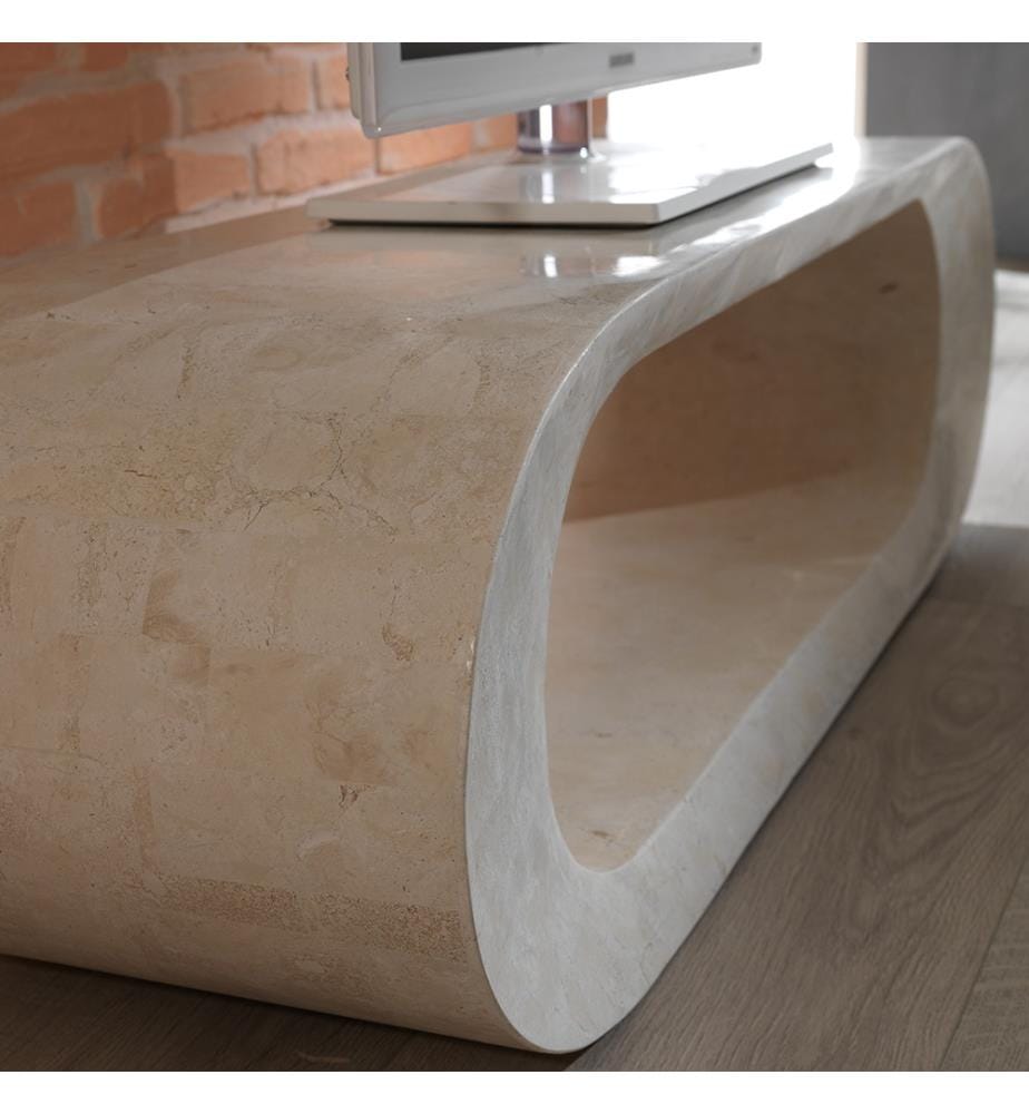 Sandu Fossil Stein Couchtisch 120x62x35 cm