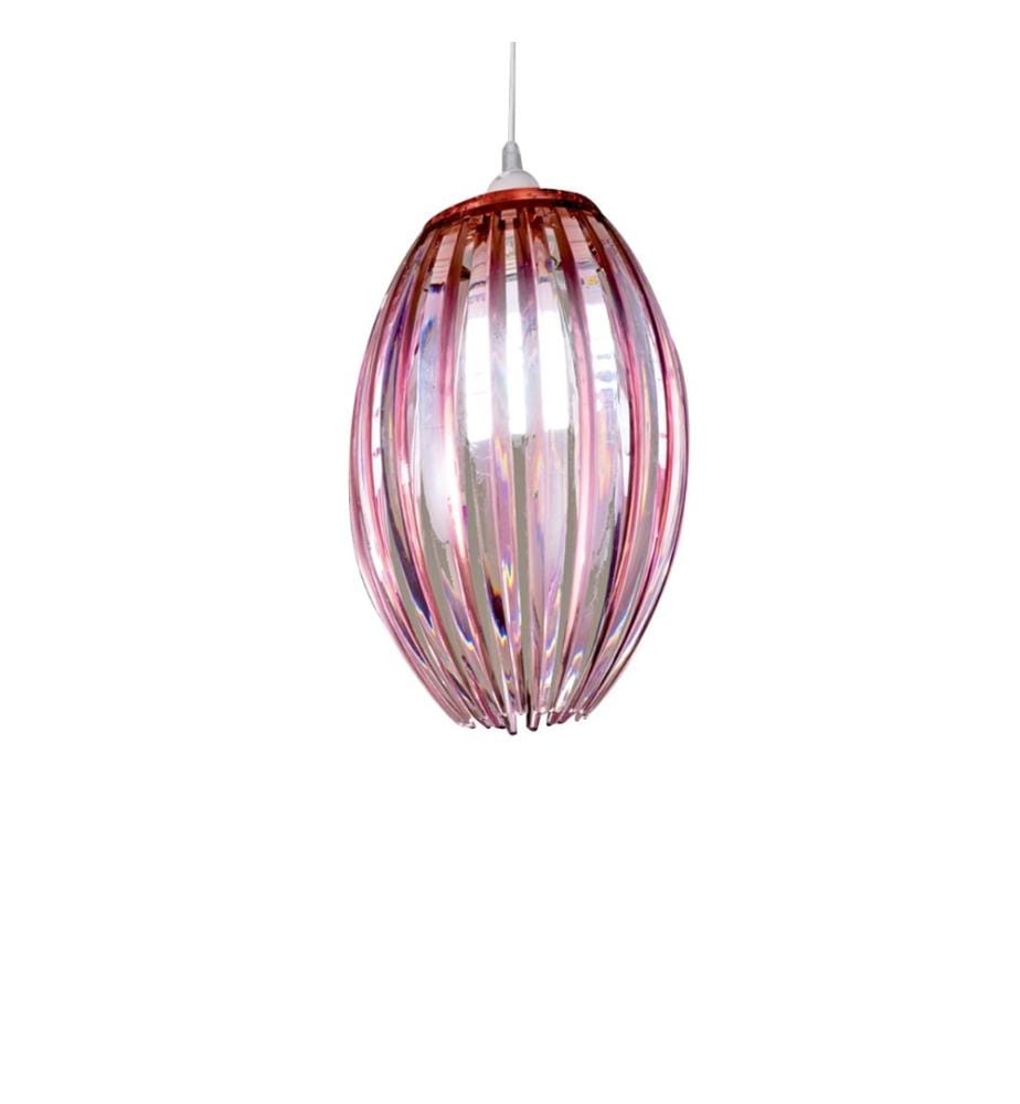 Lampada Acryl Decke Kronleuchter 18x28 cm - Rosa