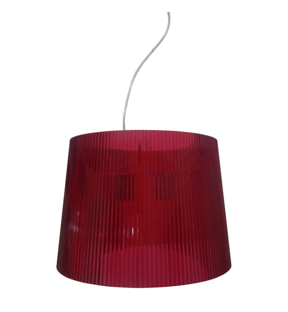 Acryl-Deckenleuchter 38x26 cm - Rot