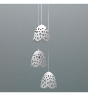 Glocken Multi-Pendelleuchte 20x20x125 cm - Schwarz