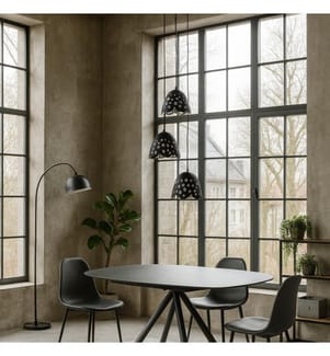 Glocken Multi-Pendelleuchte 20x20x125 cm - Schwarz