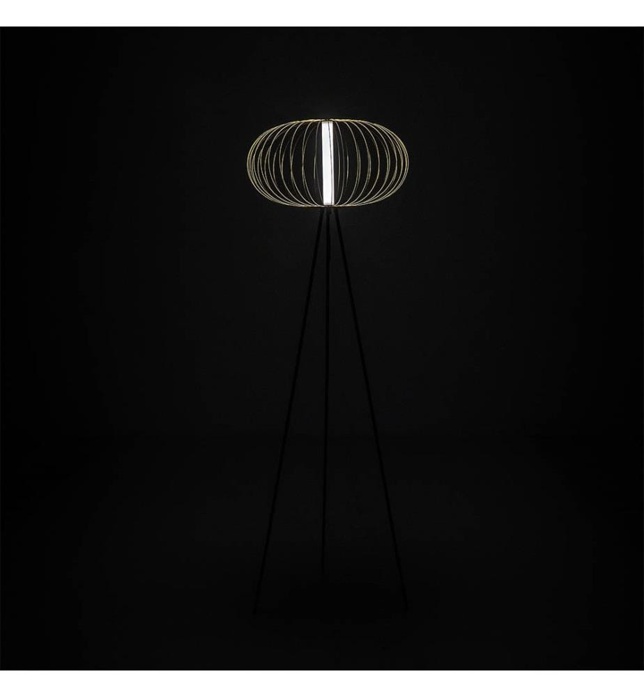 LED-Stehlampe Mizar - Schwarz und Gold