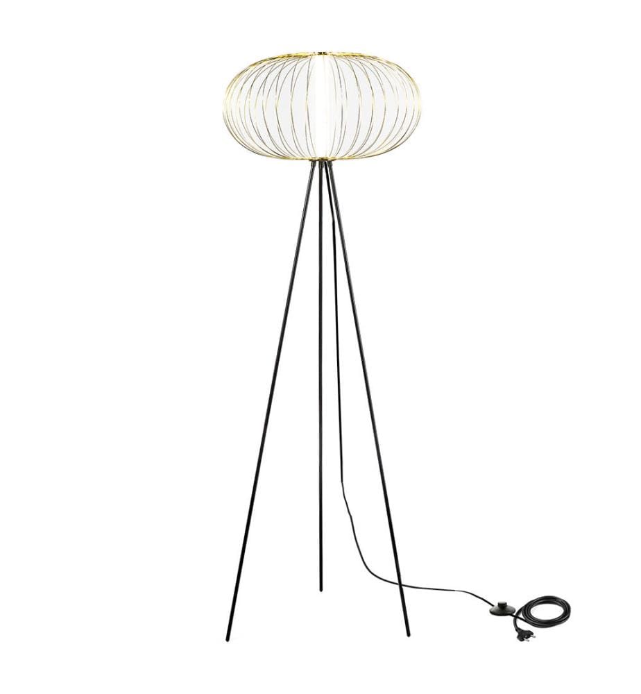 LED-Stehlampe Mizar - Schwarz und Gold