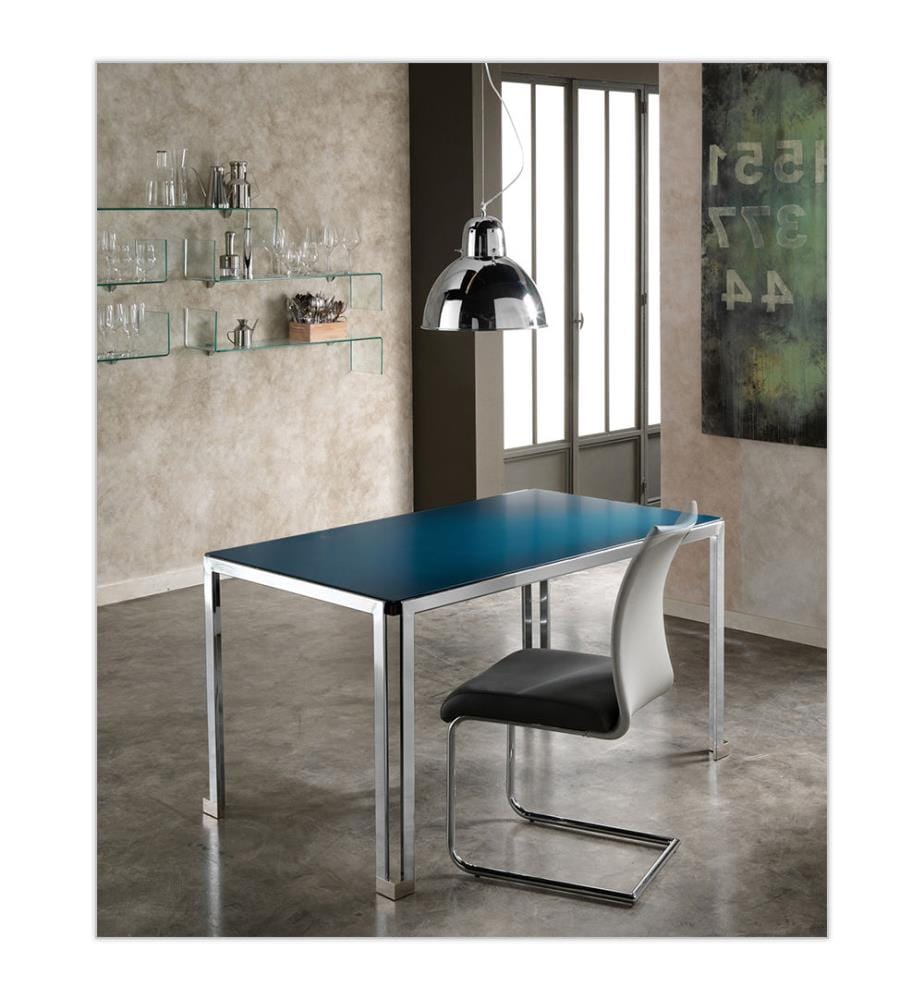Tisch Savona - Blau und Silber