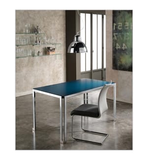 Tisch Savona - Blau und Silber