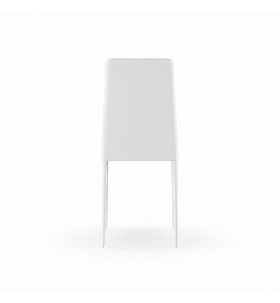 4er Set Cleo Kunstlederstühle 41x42x95 cm - Weiss