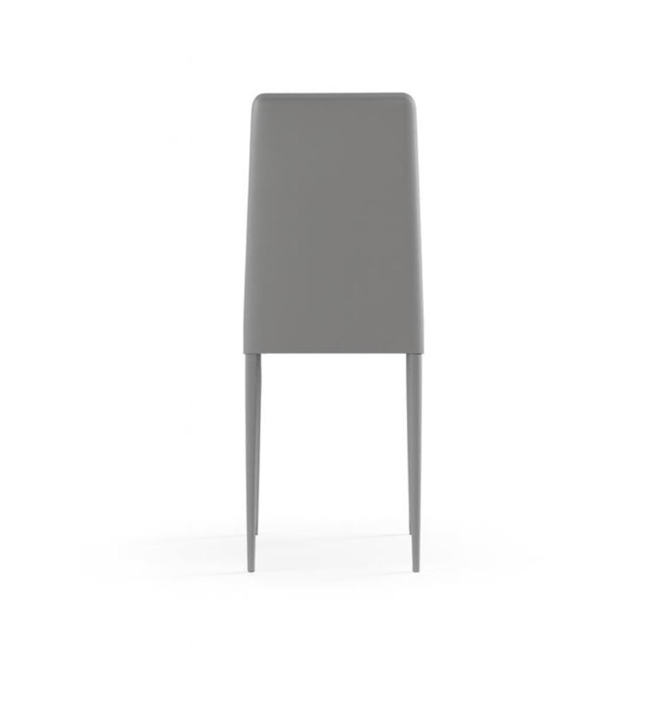 4er Set Cleo Kunstlederstühle 41x42x95 cm - Hellgrau