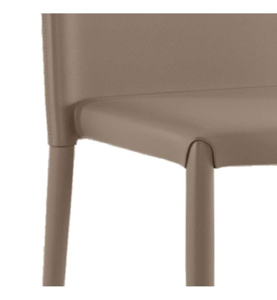 4er Set Cleo Kunstlederstühle 41x42x95 cm - Grau